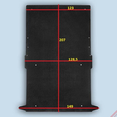 Laderaum Boden für Fiat Doblo II Cargo Maxi / Opel Combo D Maxi Schwarz