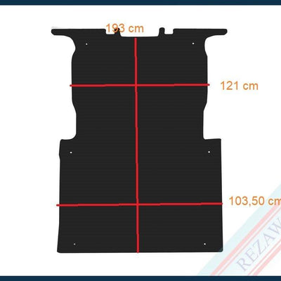Laderaum Boden für Ford Transit Connect II (langer Radstand) FL Schwarz