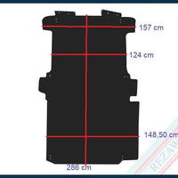 Laderaum Boden für VW T6.1 L2 Schwarz