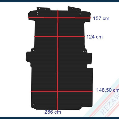 Laderaum Boden für VW T6.1 L2 Schwarz