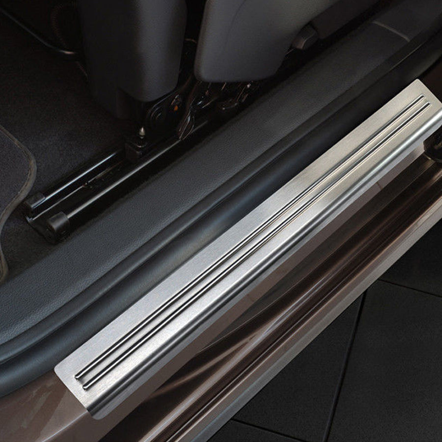 Einstiegsleiste Edelstahl für Volkswagen Sharan II / Seat Alhambra II Silber Matt