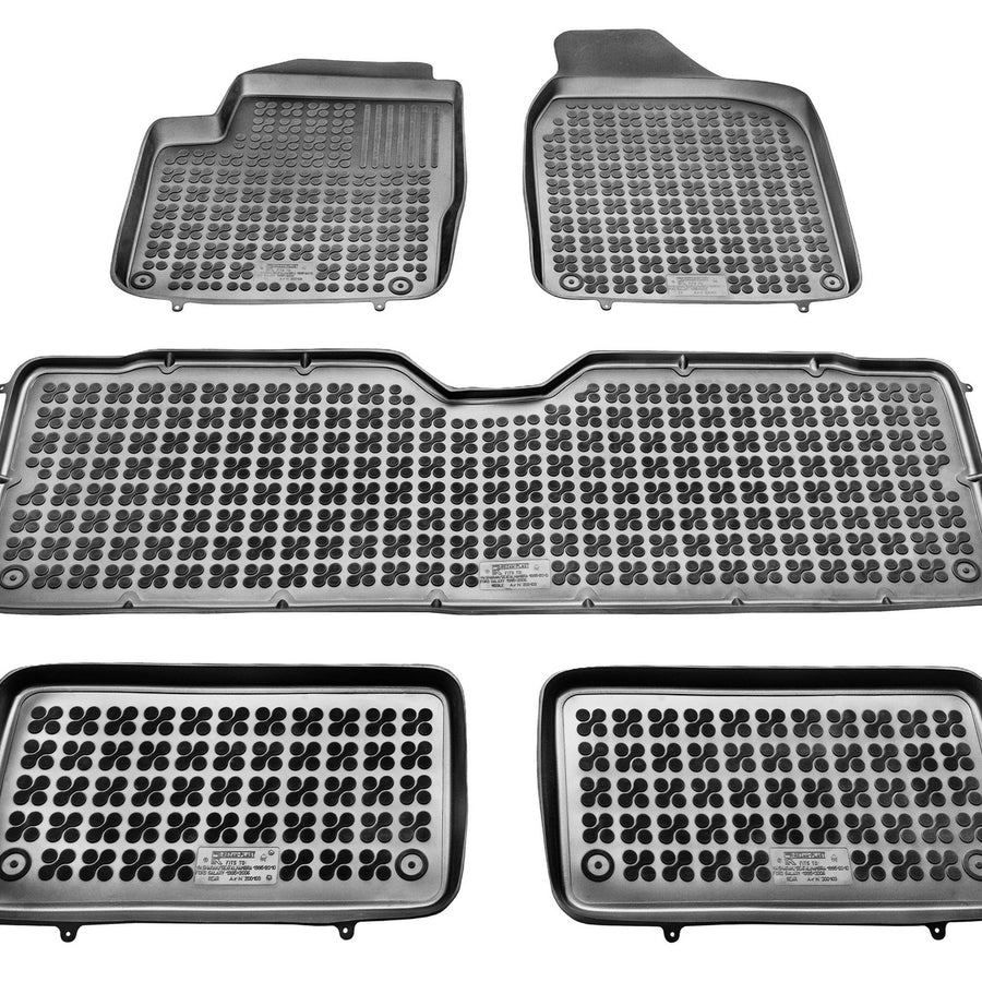 Gummi Fußmatten für Volkswagen Sharan / Seat Alhambra / Ford Galaxy (1995-2010) 7-Sitzer