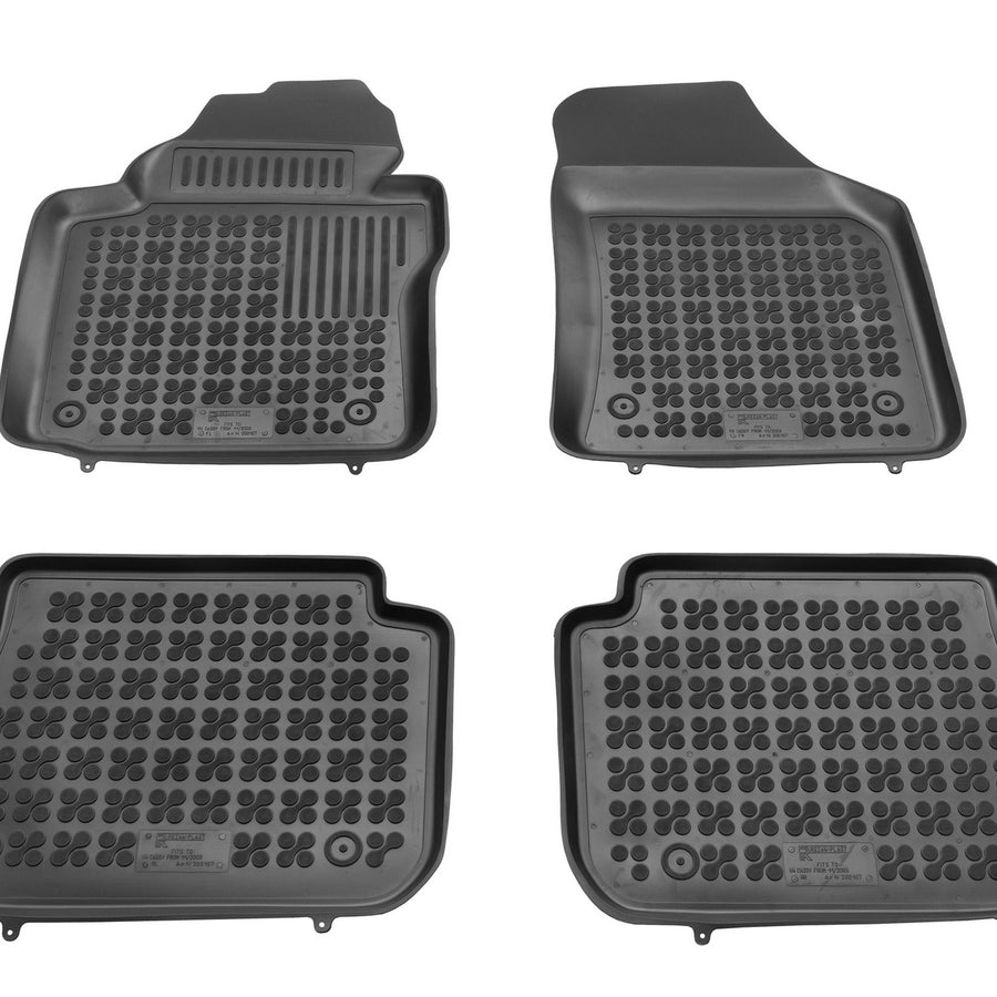 Gummi Fußmatten für Volkswagen Caddy 5-Sitzer / Schwarz