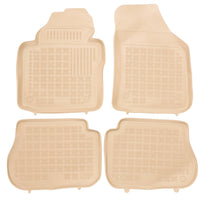 Gummi Fußmatten für Volkswagen Caddy 5-Sitzer / Beige