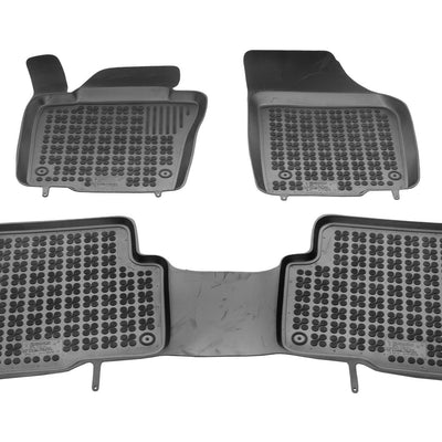 Gummi Fußmatten für Volkswagen Sharan / Seat Alhambra  (2010-) Schwarz / 5-Sitzer