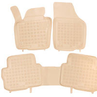 Gummi Fußmatten für Volkswagen Sharan / Seat Alhambra  (2010-) Beige / 7-Sitzer