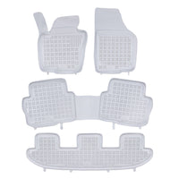 Gummi Fußmatten für Volkswagen Sharan / Seat Alhambra  (2010-) Grau / 7-Sitzer