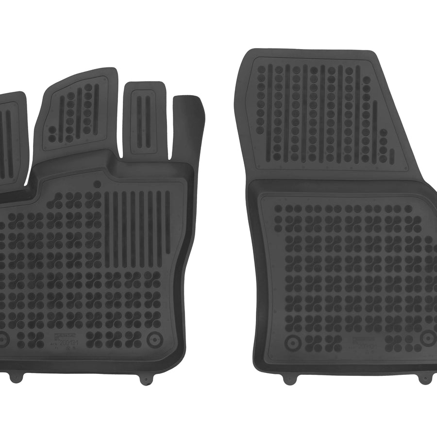 Gummi Fußmatten für Ford Tourneo Connect III / VW Caddy V Front Schwarz