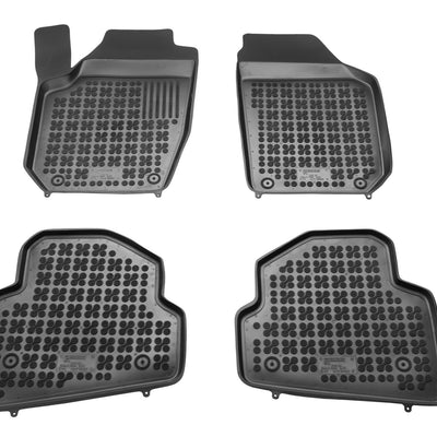 Gummi Fußmatten für Skoda Fabia II Schwarz