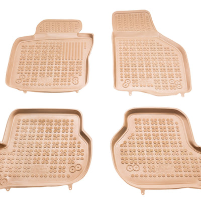 Gummi Fußmatten für Volkswagen Golf V, VI, Jetta, Scirocco / Skoda Octavia / Seat Leon Beige