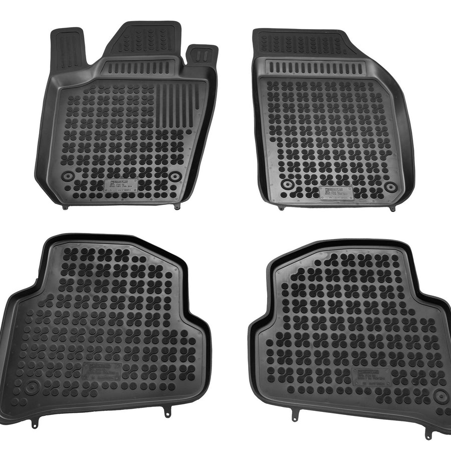 Gummi Fußmatten für Skoda Fabia III Schwarz