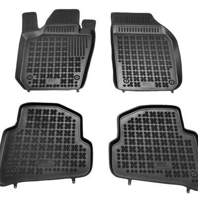 Gummi Fußmatten für Skoda Fabia III Schwarz