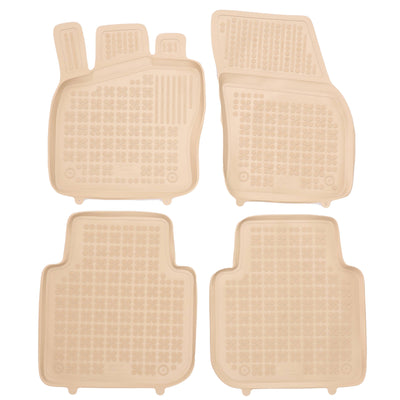 Gummi Fußmatten für Skoda Kodiaq / Seat Tarraco / VW Tiguan Allspace Beige