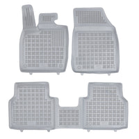 Gummi Fußmatten für Skoda Enyaq iV / VW ID.4 ID.5 Grau / Matte mit Verbindungsstück