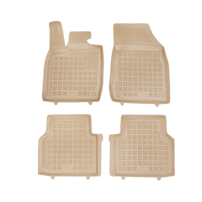 Gummi Fußmatten für Skoda Enyaq iV / VW ID.4 ID.5 Beige / Matte ohne Verbindungsstück