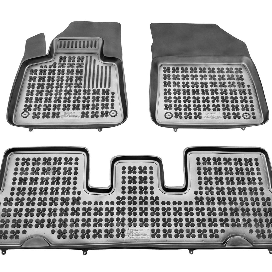 Gummi Fußmatten für Citroen C4 Picasso II / C4 Spacetourer Schwarz