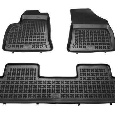 Gummi Fußmatten für Peugeot 5008 Schwarz