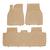 Gummi Fußmatten für Tesla Y Beige