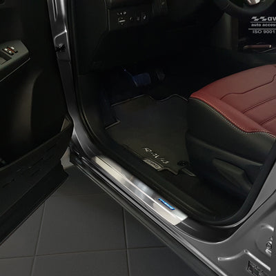Einstiegsleiste Edelstahl für Toyota CH-R / RAV4 IV FL Silber Matt