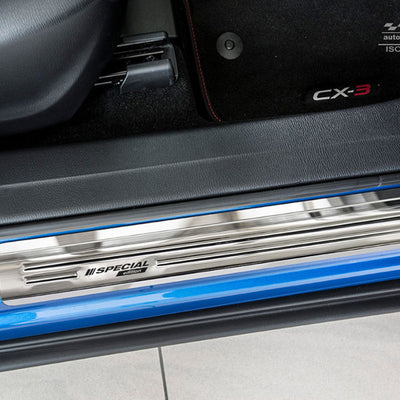 Einstiegsleiste Edelstahl für Mazda CX-3 Silber Matt