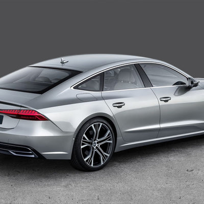 Ladekantenschutz für Audi A6 C7 FL Silber Matt