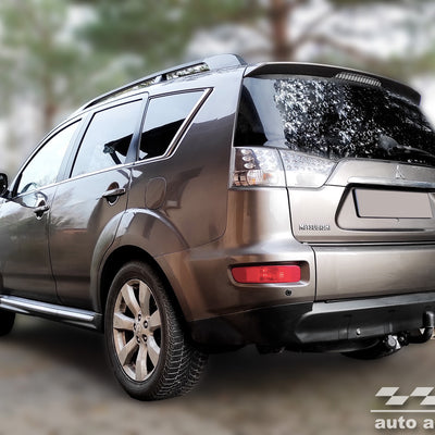 Ladekantenschutz für Citroen C-Crosser / Peugeot 4007 / Mitsubishi Outlander II Silber Matt
