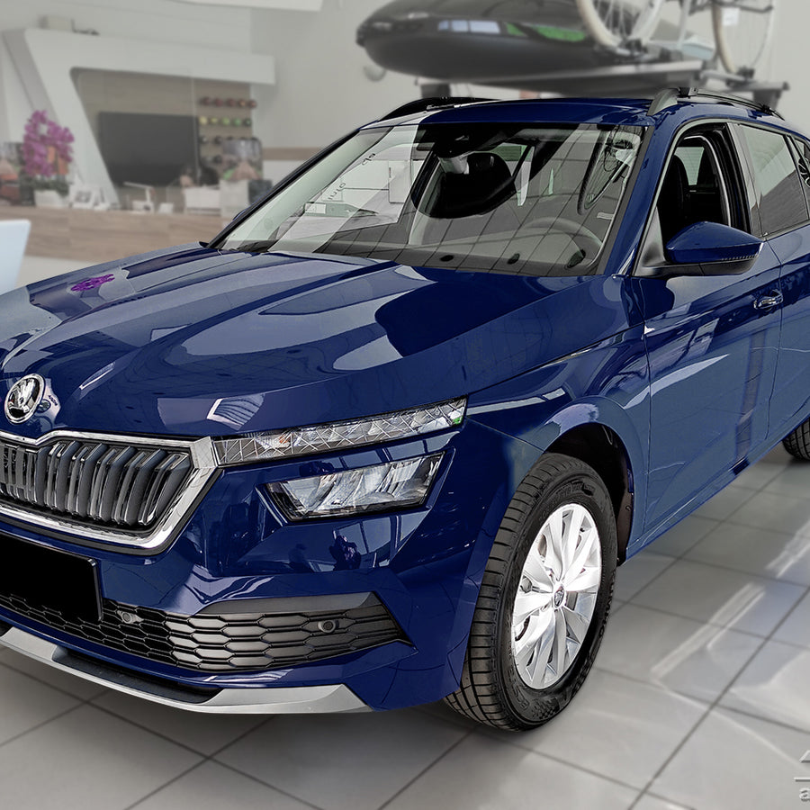 Geriffelter Kantenschutz für Skoda Kamiq Schwarz Matt