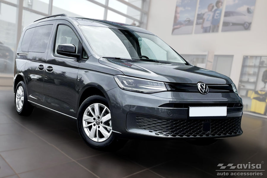 Geriffelter Kantenschutz für  VW Caddy V Schwarz Matt
