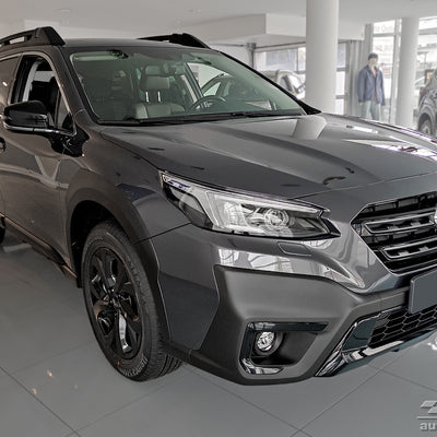 BLACK MATT Ladekantenschutz fürSUBARU OUTBACK VI (BT) 2021-> Schwarz Matt