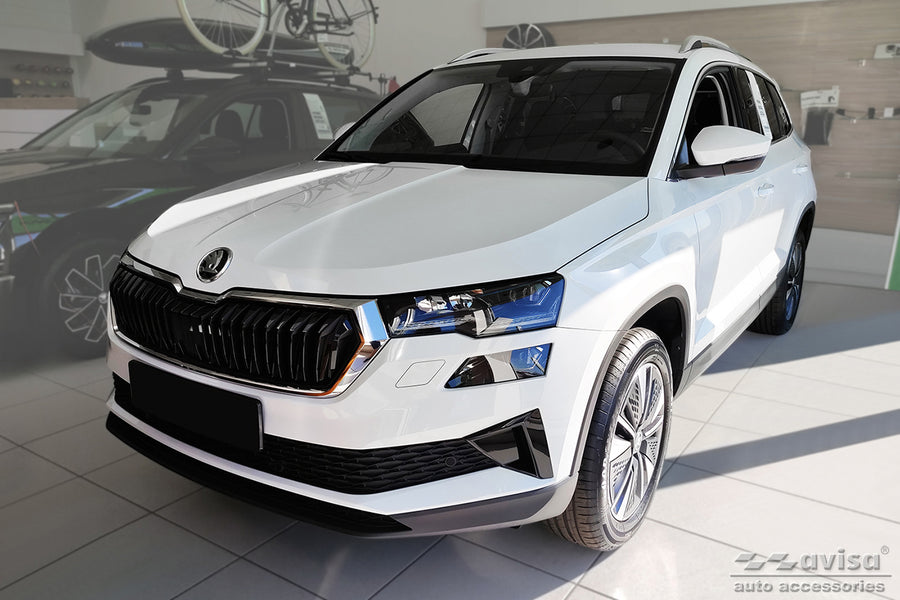 BLACK MATT Ladekantenschutz fürSKODA KAROQ FL2022->  / Sportline FL 2022-> Schwarz Matt