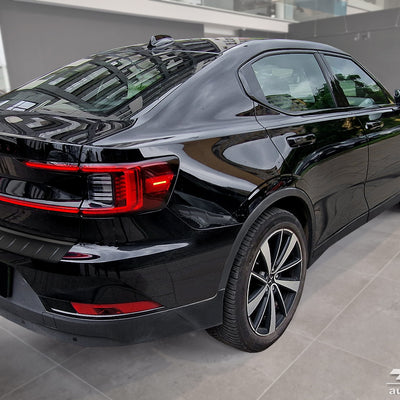 BLACK MATT Ladekantenschutz für POLESTAR  2 liftback 2020-2023 FL.2023-> Schwarz Matt