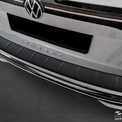 BLACK MATT Ladekantenschutz für VOLKSWAGEN PASSAT B9 VARIANT / R-line /Hybrid  2024-> Schwarz Matt
