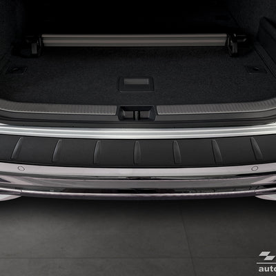 BLACK MATT Ladekantenschutz für VOLKSWAGEN PASSAT B9 VARIANT / R-line /Hybrid  2024-> Schwarz Matt