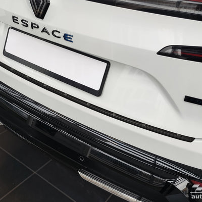 BLACK MATT Ladekantenschutz für RENAULT  ESPACE VI E-TECH FULL HYBRID 2023-> Schwarz Matt