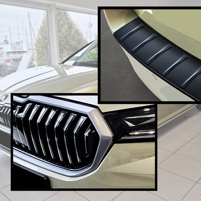 BLACK MATT Ladekantenschutz für SKODA SUPERB IV COMBI 2024-> Schwarz Matt