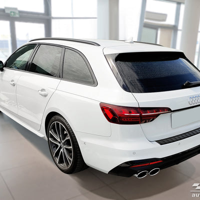 BLACK MATT Ladekantenschutz für AUDI  A4 B9 Avant/ S-line 2015-2019, FL2019-> Schwarz Matt
