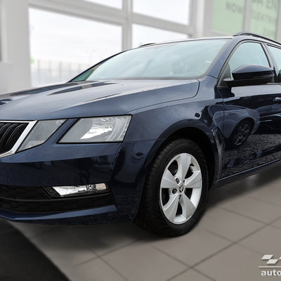 BLACK MATT Ladekantenschutz für SKODA  OCTAVIA III combi FL2016-2019 Schwarz Matt