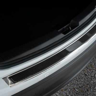 Carbon Ladekantenschutzleiste für Mazda CX-5 Poliertes Stahl mit Schwarzer Carbon Farbe