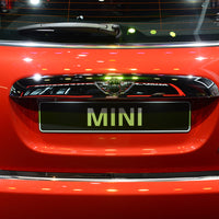Carbon Ladekantenschutzleiste für MINI  COOPER III  07.2014-> Poliertes Stahl mit Schwarzer Carbon Farbe