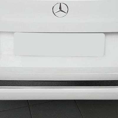 Carbon Ladekantenschutzleiste für MERCEDES  V Class W447 / VITO III / Marco Polo 2014-2019, FL2019-2024, FL 2024-> (the version with two rear doors and the version with trunk opening upwards) Poliertes Stahl mit Schwarzer Carbon Farbe