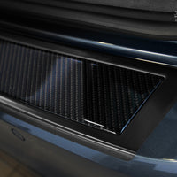 Carbon Ladekantenschutzleiste für VOLKSWAGEN  PASSAT B8 variant / R-line / Alltrack/ GTE 2014-2019, FL2019->2023 Schwarzer Stahl mit schwarzer Carbon Farbe