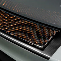 Carbon Ladekantenschutzleiste für Mercedes GLC Schwarzer Stahl mit Rot-Schwarzer Carbon Farbe