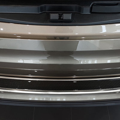 Carbon Ladekantenschutzleiste für BMW  X5 F15 2013-> Silber Glänzend mit schwarzem Carbon