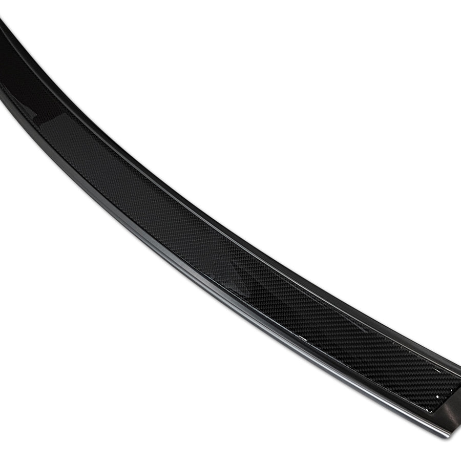 Carbon Ladekantenschutzleiste für BMW  X5 F15 2013-> Schwarzer Stahl mit schwarzer Carbon Farbe