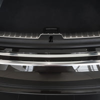 Carbon Ladekantenschutzleiste für BMW  X6 II F16 2014-2019 Poliertes Stahl mit Schwarzer Carbon Farbe
