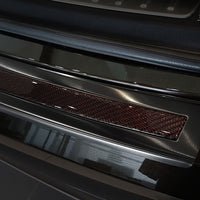 Carbon Ladekantenschutzleiste für BMW  X6 II F16 2014-2020 Schwarzer Stahl mit schwarzer und roter Carbon Farbe