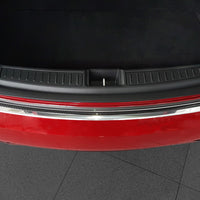 Carbon Ladekantenschutzleiste für TESLA MODEL S liftback 2012-2016, FL2016-> Poliertes Stahl mit Schwarzer Carbon Farbe