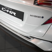 Carbon Ladekantenschutzleiste für TOYOTA  C-HR   crossover 2016-2019, FL2019->2023 Poliertes Stahl mit Schwarzer Carbon Farbe