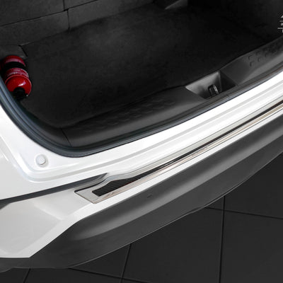 Carbon Ladekantenschutzleiste für TOYOTA  C-HR   crossover 2016-2019, FL2019->2023 Poliertes Stahl mit Schwarzer Carbon Farbe