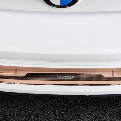 Carbon Ladekantenschutzleiste für BMW  X3 ( F97 ) M Competition 2019-2021 / G01 M-pakiet / M-Sport 2017-2021, FL2021-2024 Kupfer poliert - Carbon